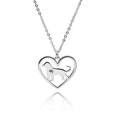 354321 FURRY COMPANION DOG LOVER S/P NECKLACE